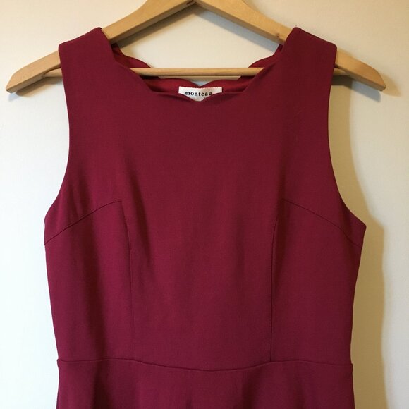 Monteau Sleeveless Fit & Flare Scallop Collar Dress - Picture 4 of 14